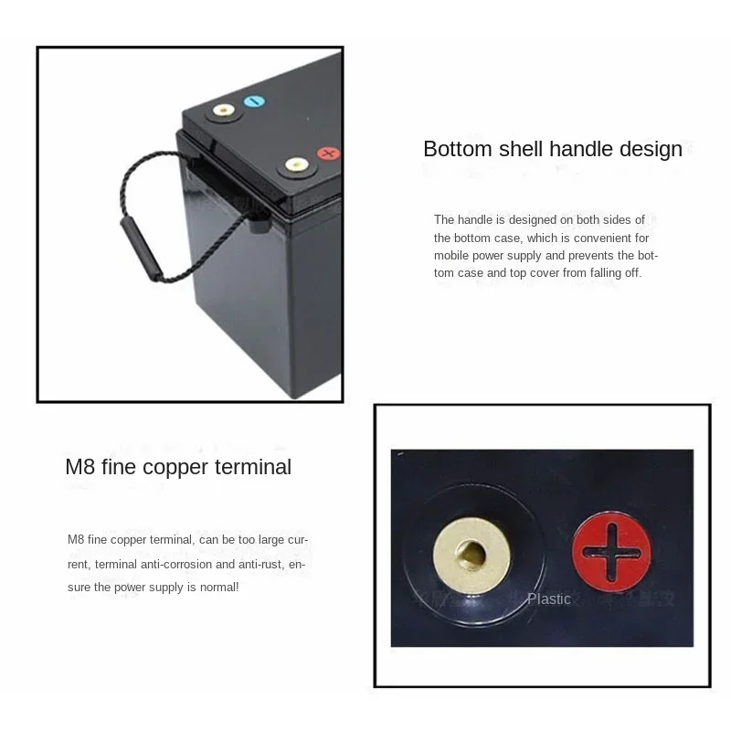 Литиевая батарея 4 аккумулятора 12 В 24 48 100 А/ч 150 200 280 а/ч пластиковая коробка RV