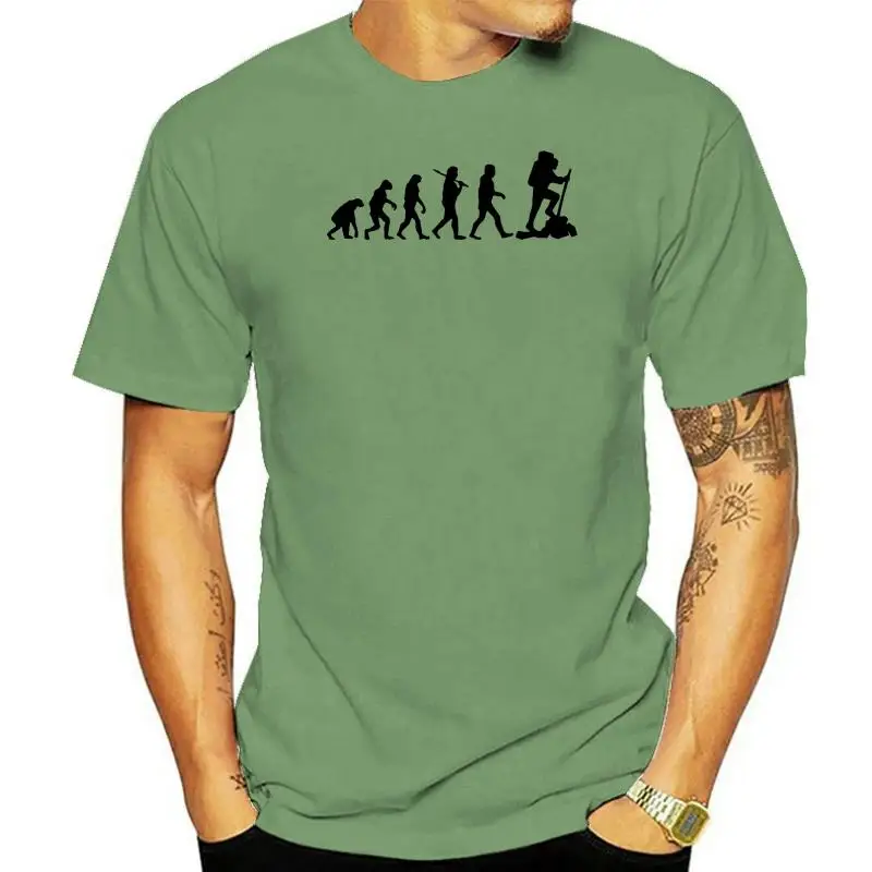 T-Shirt Men 2022 New Print T Shirt Summer Evolution Of Hiker Hike Tshirt Hikerawesome Shirts