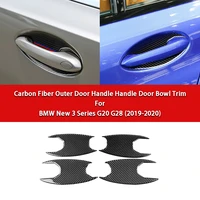 4pcs outer door handle handle door bowl trim sticker car styling for bmw new 3 series g20 g28 2019 2020 car accessories