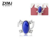 zxmj new fashion rings elena same style rings hot selling sapphire finger rings for women movie peripherals popular jewelry
