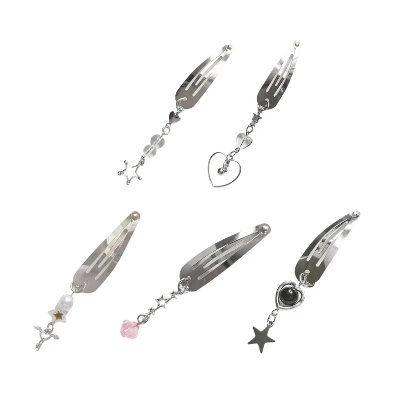 

Women Girl Lovely Hollow Hair Clip Tassel Barrette Y2K Hair Accessory