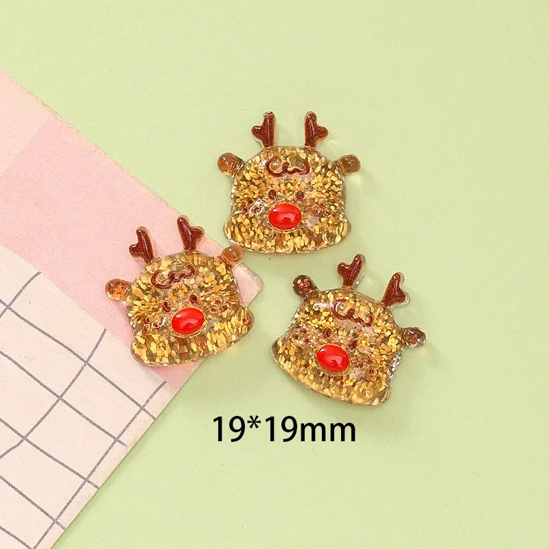 10 шт. резиновые Мультяшные Санты елки лось снеговик колокольчики камень с