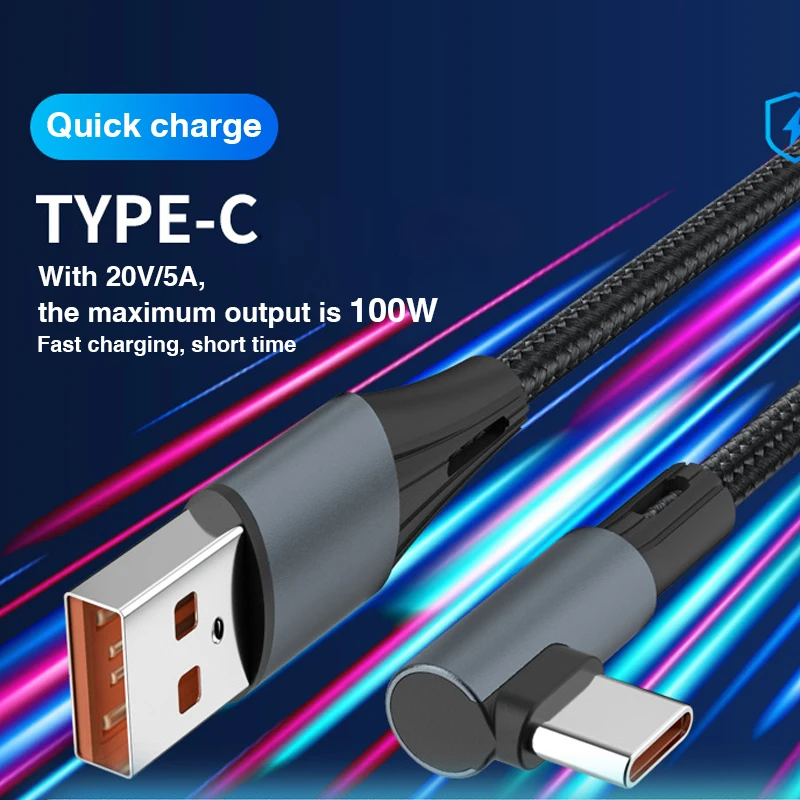 

Суперзарядный кабель 6A, USB Type-C шнур для быстрой зарядки и передачи данных для Xiaomi Poco M3 X3 NFC F2 Samsung Huawei OPPO, зарядный кабель для телефона