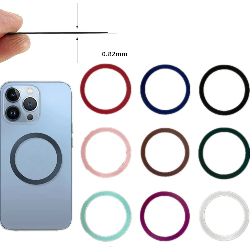 

New Magnetic Metal Plate Sticker Rings For Magsafe Wireless Charger Phone Holder Iron Sheet For iPhone 13 12 11 X XR XS MAX