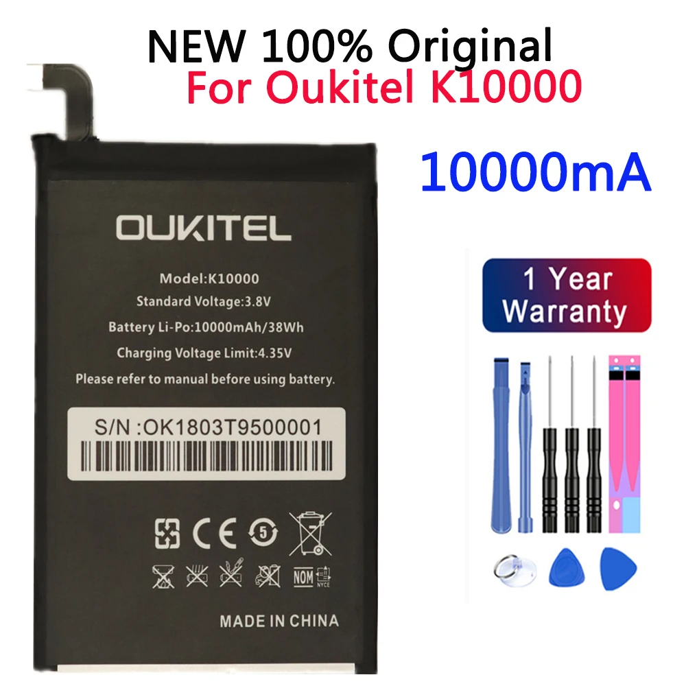 100% Оригинальный аккумулятор емкостью 10000 мАч для Oukitel K10000 Сменные Аккумуляторы с