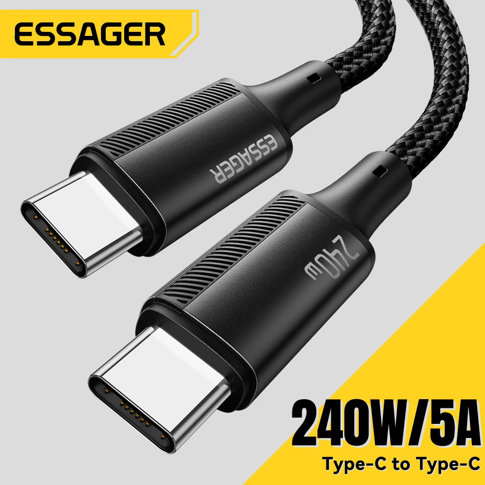 Essager 240W USB Type C To USB C Cable For Macbook