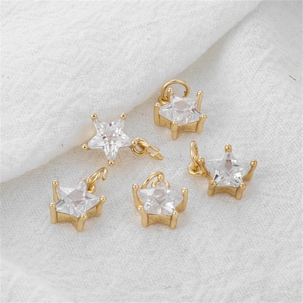 

Аксессуары из 14-каратного золота/цвет, сохраняющий флуоресцентную звезду, внешний диаметр 9 мм, «сделай сам», аксессуары для ювелирных издел...