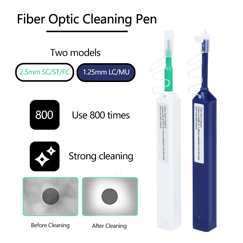 OPTFCUS Visual Fault Locator Rechargeable 30mW Fiber Optic Tester Pen FC SC ST Lithium Battery Fiber Optic Cable Laser Test Pen