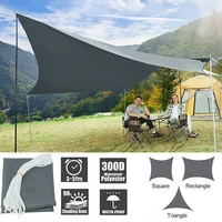 300d grey outdoor shade sail tear resistant 98 uv blocking waterproof sunscreen garden terrace pool awning tent