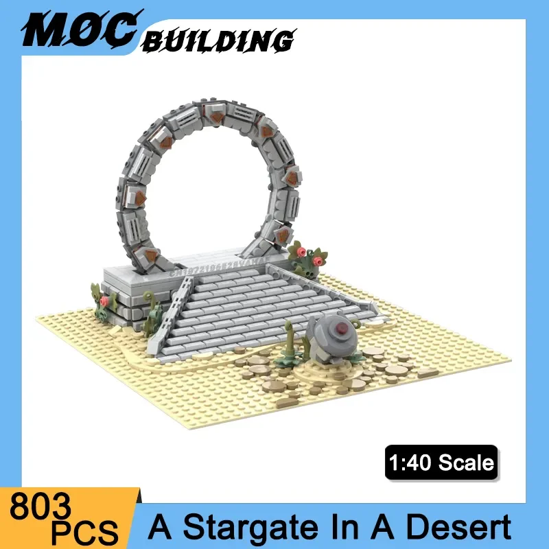 

DIY Building Blocks A Stargate In A Desert Model Architecture Minifigure Scale DIY Assembly Street View Toys For Children Gifts