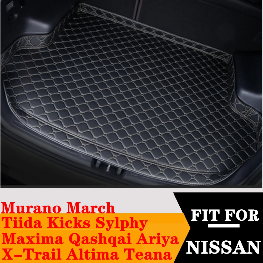 

Car Trunk Mat Tail Boot Cargo Cover Pad For NISSAN Ariya Maxima Tiida Kicks Murano March Qashqai Sylphy X-Trail Altima Teana