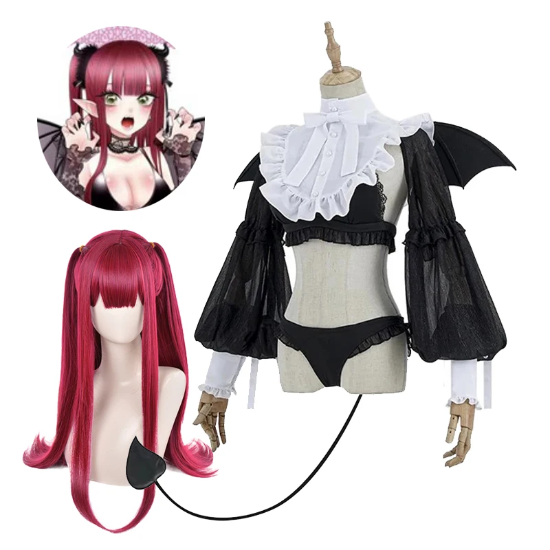 

Anime My Dress-Up Darling Rizu Kyun Cosplay Costume Marin Kitagawa Wig Sexy Uniform Cosplay Costume Halloween Party Women