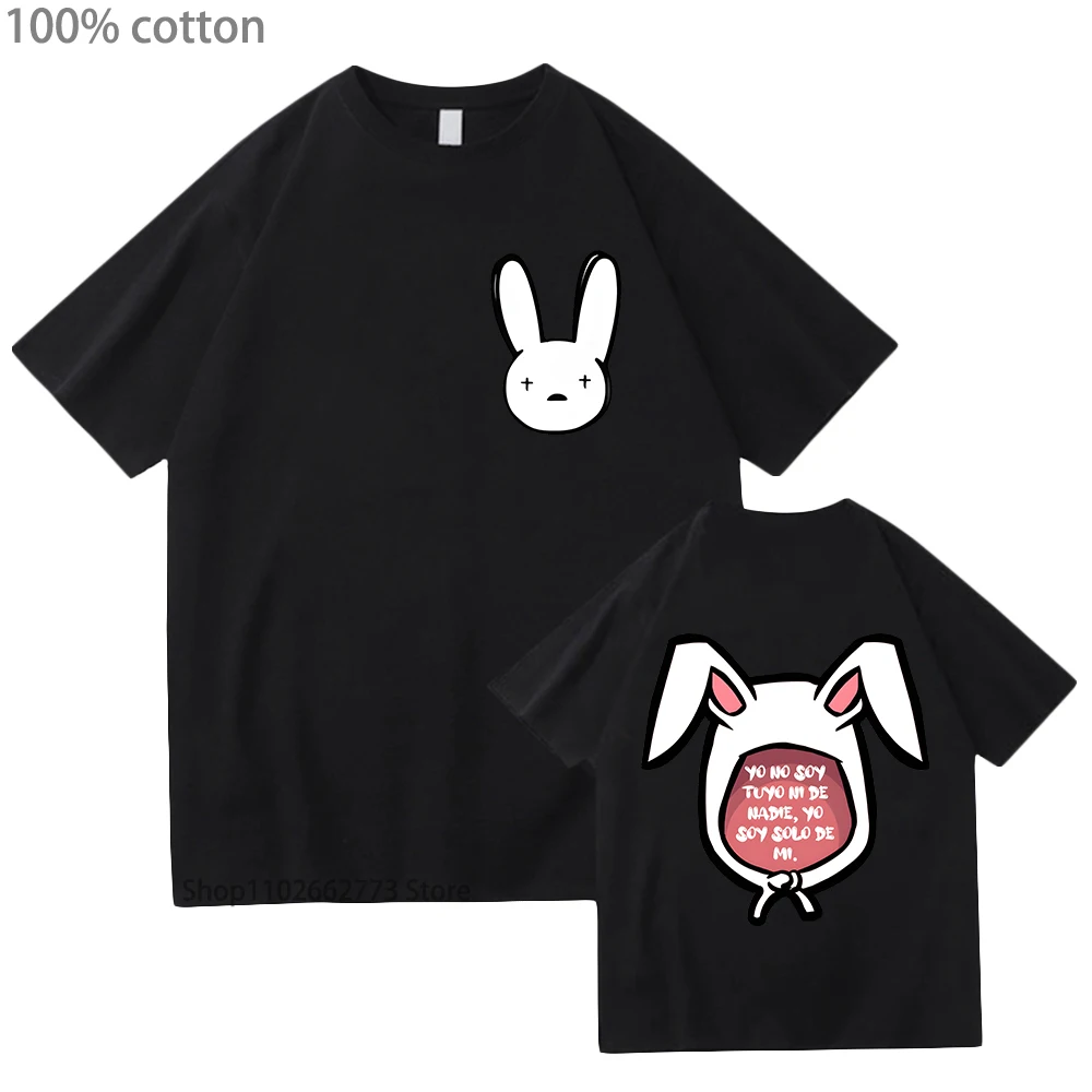 Bad Bunny Shirt Solo De Mi T-Shirts UN VERANO SIN TI Tshirt Women Summer Streetwear 100%Cotton Shirts Female Hip Hop T Shirts