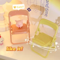 cute color chair adjustable phone holder stand foldable mobile phone stand desk holder universal lazy bracket phone accessories