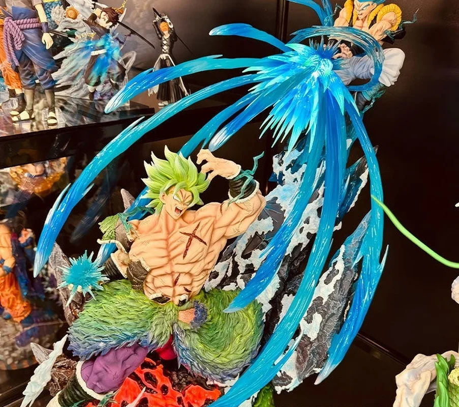 Коллекционная фигурка Broly против Gogeta из Dragon Ball, лимитированная серия, GK, с подсветкой, сцена битвы, аниме-статуэтка, декор для фанатов аниме (art.: 3920d8af925b6) - 3920d8af925b6