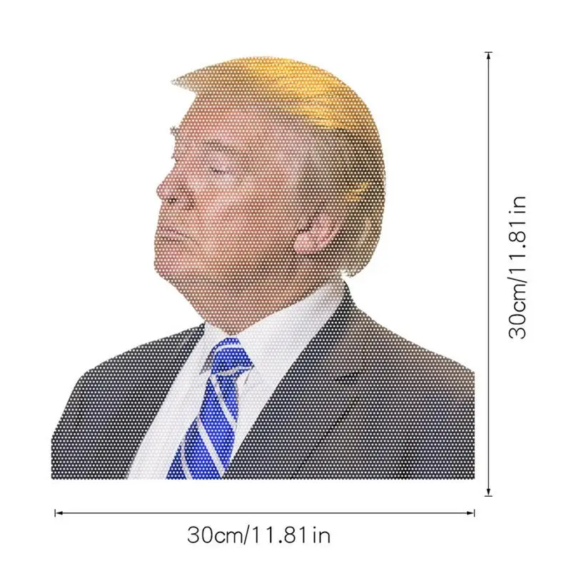 Забавная наклейка для автомобиля из ПВХ на окно лицо Трампа легко снимается