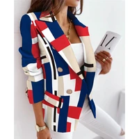 2022 new fashion jacket womens classic autumn winter hot long sleeve double breasted suit jacket metal buttons harajuku blazer