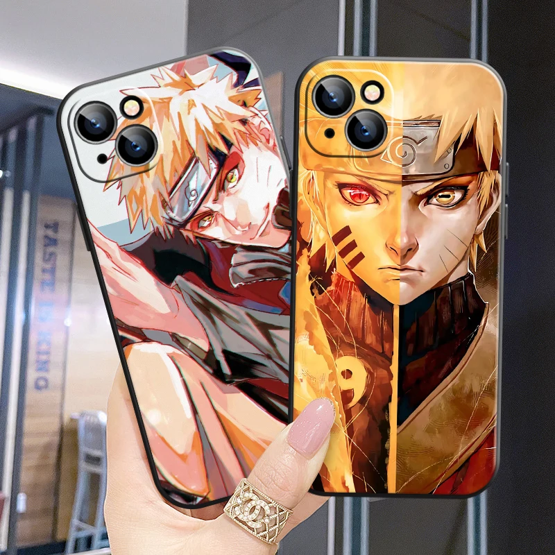 

Japan NARUTO Phone Case For Apple iPhone 13 12 11 Pro 12 13 Mini X XR XS Max SE 6 6s 7 8 Plus Coque Carcasa Soft Liquid Silicon