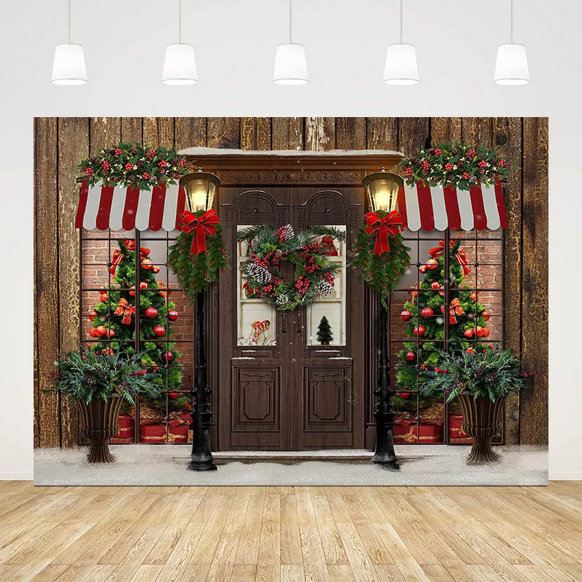 

Фон Mehofond для рождественской фотосъемки с изображением деревянной стены магазина рождественской елки ребенка портрет вечевечерние фон для фотостудии