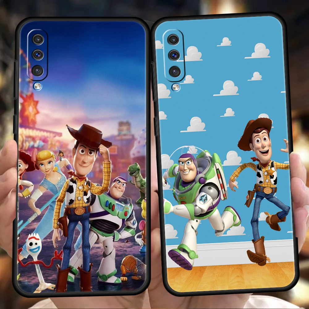 

Toy Story Woody Phone Case For Samsung Galaxy A53 A73 A33 A23 A13 A12 A22 A02 A50 A70 A20 A10 A20S 5G Black Silicone Cover Coque