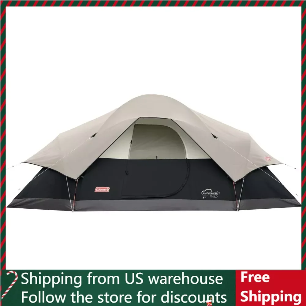 

Кемпинговая палатка на 8 человек, семейная палатка с защитой от атмосферных воздействий и перегородками, навес от дождя, регулируемая вентиляция, сумка для переноски и быстрая установка