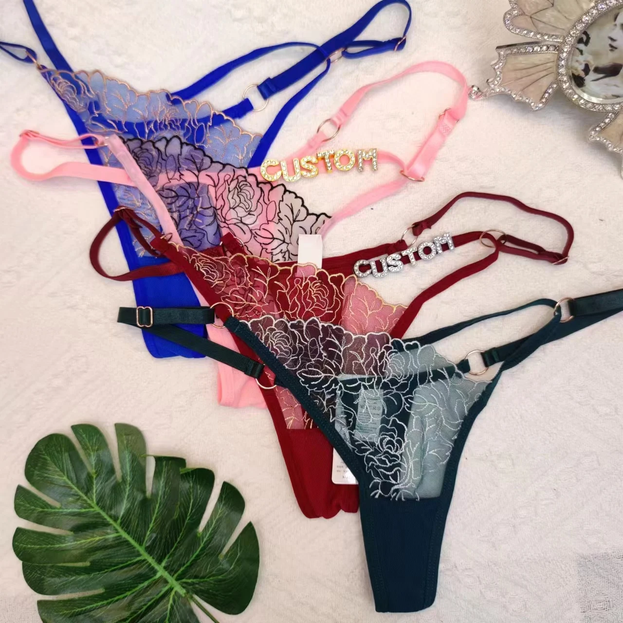 Стринги с именем на заказ нижнее белье персонализированное кружевное