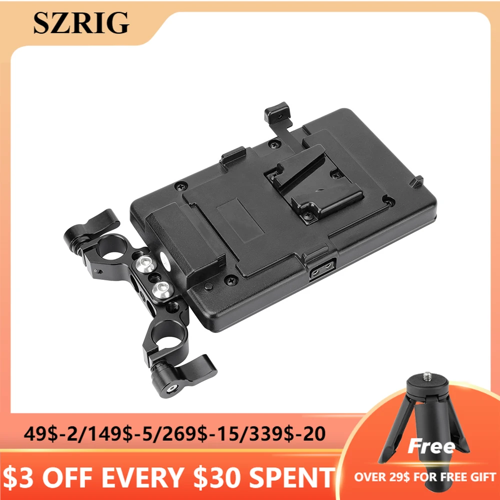 

SZRIG Quick Release V Lock Plate Power Splitter Adapter With 15mm Rod Clamp