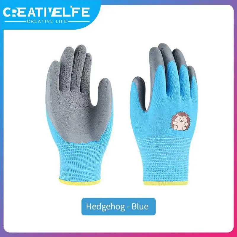 

Wear-resistant Nitrile Gloves Single-layer Microporous Cartoon Gardening Gloves Non-slip Stab-resistant Coating Durable