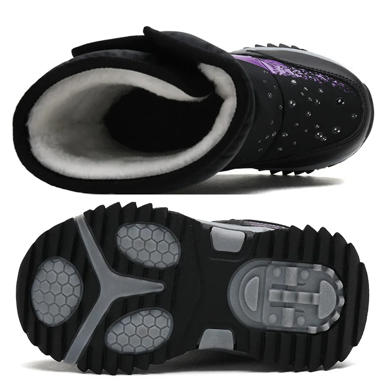 Xiaomi SALUDAS Winter Boots for Girls Waterproof Warm Shoes Boys Plush Sneakers Children Anti Slip Resistant Outdoor Tenis Shoes