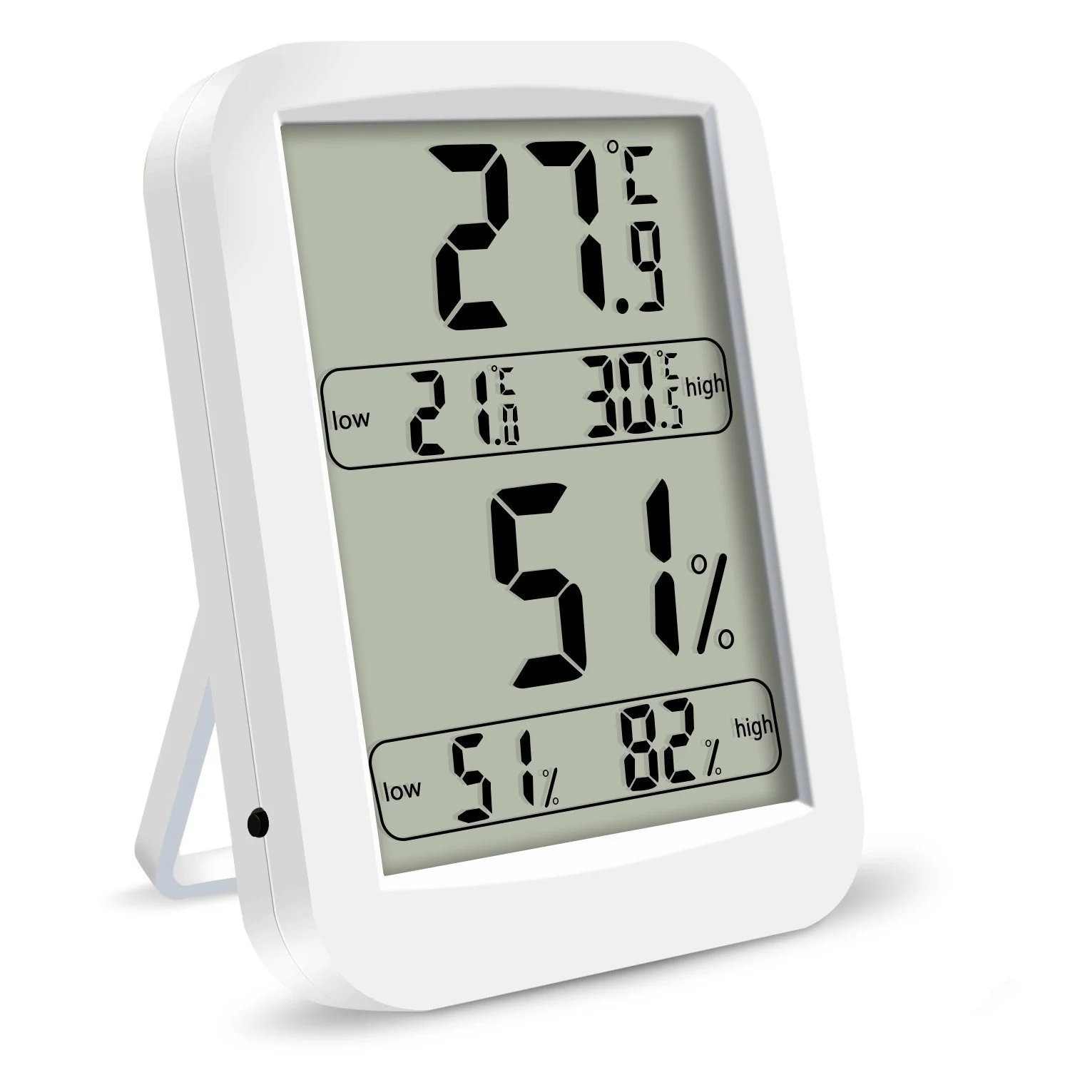 

Цифровой электронный термометр, высокоточный термометр с большим экраном и памятью высокой и низкой температуры и влажности, 50 шт.