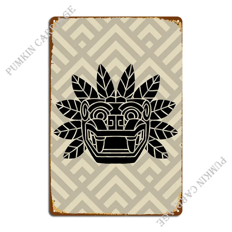 

Кетцалкоатл ацтекский металлический знак роспись гараж фотообои оловянный знак плакат