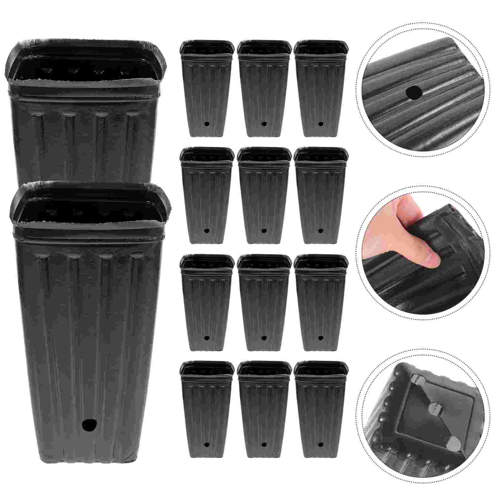 

30 Pcs Tall Pot Outdoor Planting Cup Flower Grow Fruit Pp Gardening Bag Square Planters