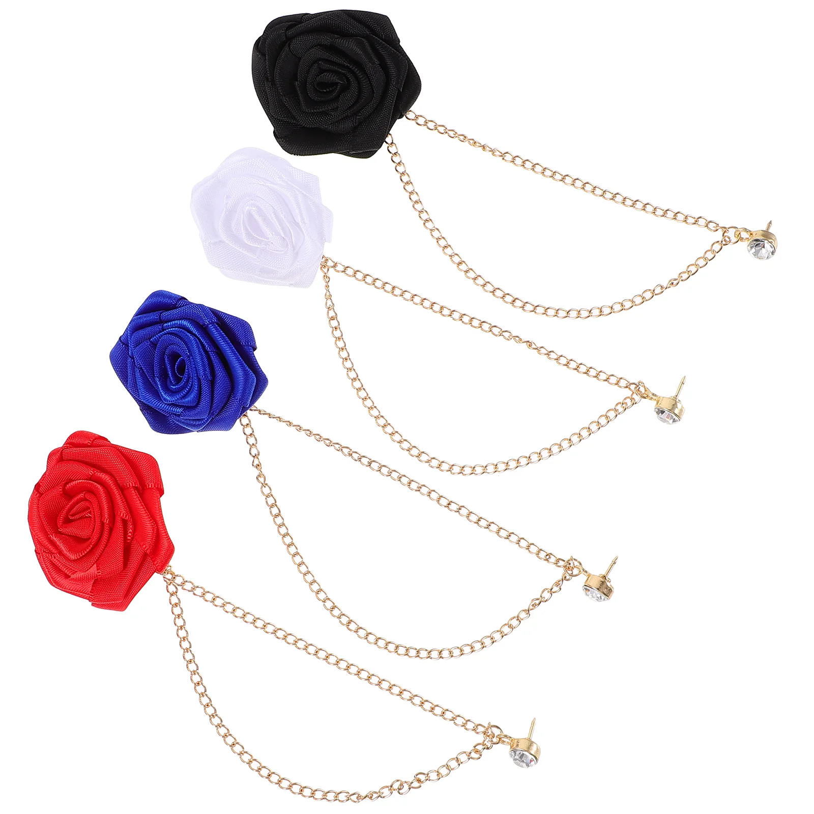 

4 Pcs Bride Corsage Wedding Graceling Boutonniere Decoration Alloy Groom