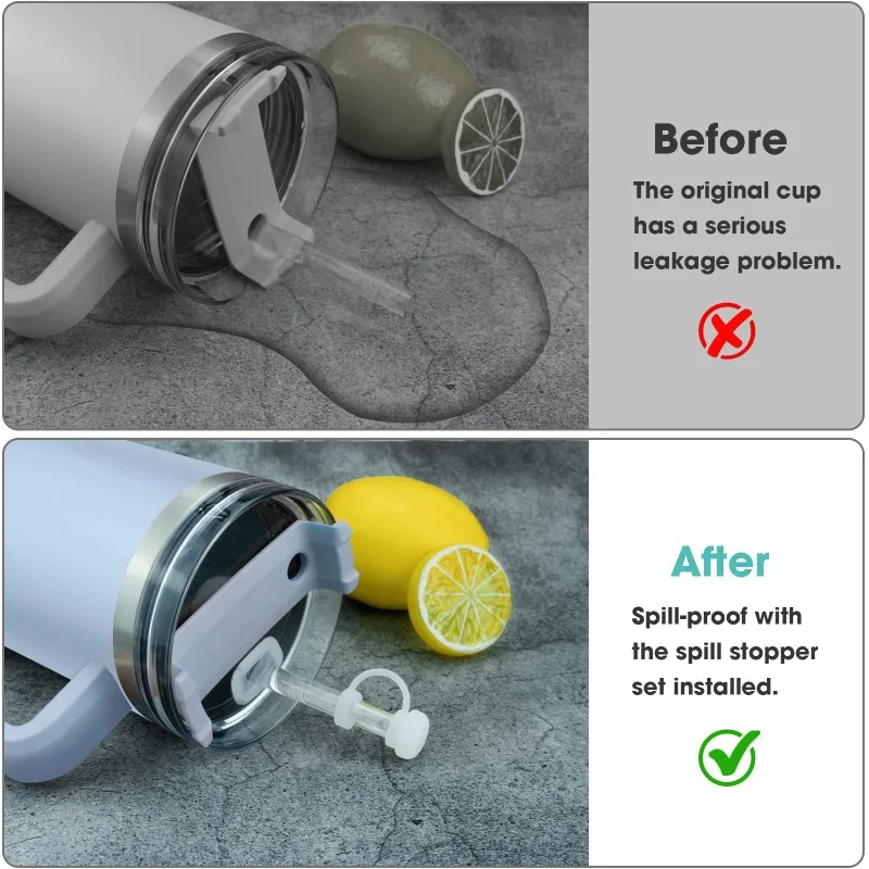 6 шт. многоразовые силиконовые наконечники для трубочек 30 и 40 унций