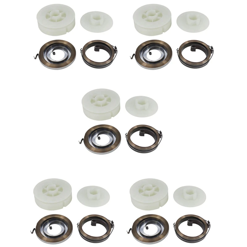 

5X Electric Chainsaw Easy Starter Pulley With 2 Springs Fit Chainsaw For 4500 5200 5800 45Cc 52Cc 58Cc Chainsaw