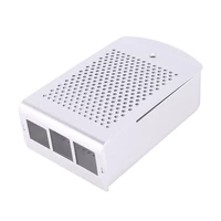 housing aluminum alloy case dual mounting plate protective shell metal enclosure fit for raspberry pi 4 model b