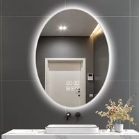 oval no fog bathroom mirror light hanging clear illuminated bathroom mirror vanity aesthetic espejo pared bathroom supplies
