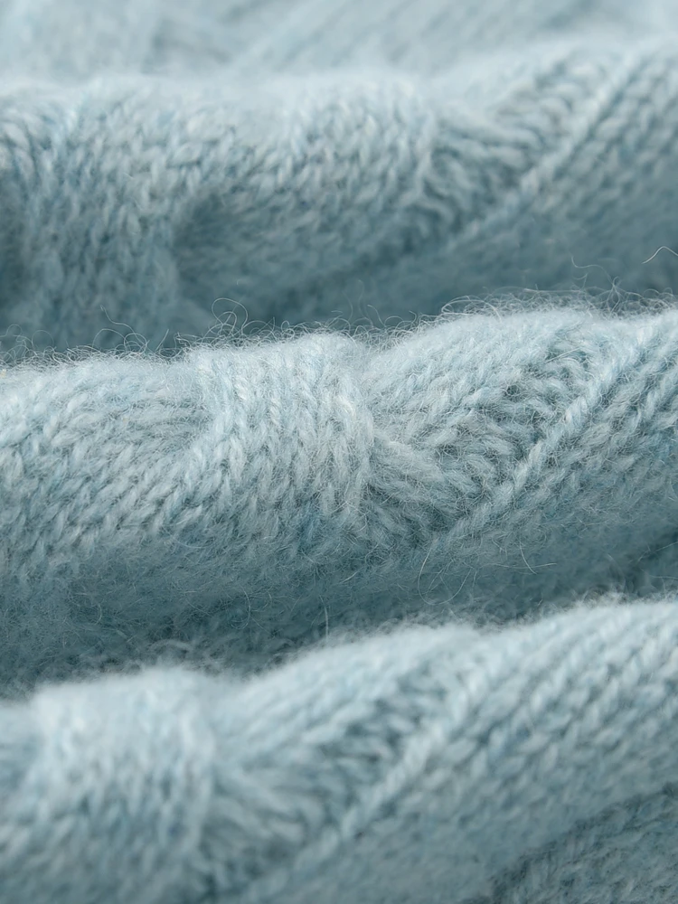 00 Женский свитер из чистого кашемира с круглым вырезом и пуговицами на плечах