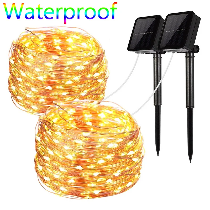 

7/12/22M LED Waterproof Fairy Lights Wedding Decoration Solar Led Light Outdoor Christmas Hotel Home Patio Garden Decoration