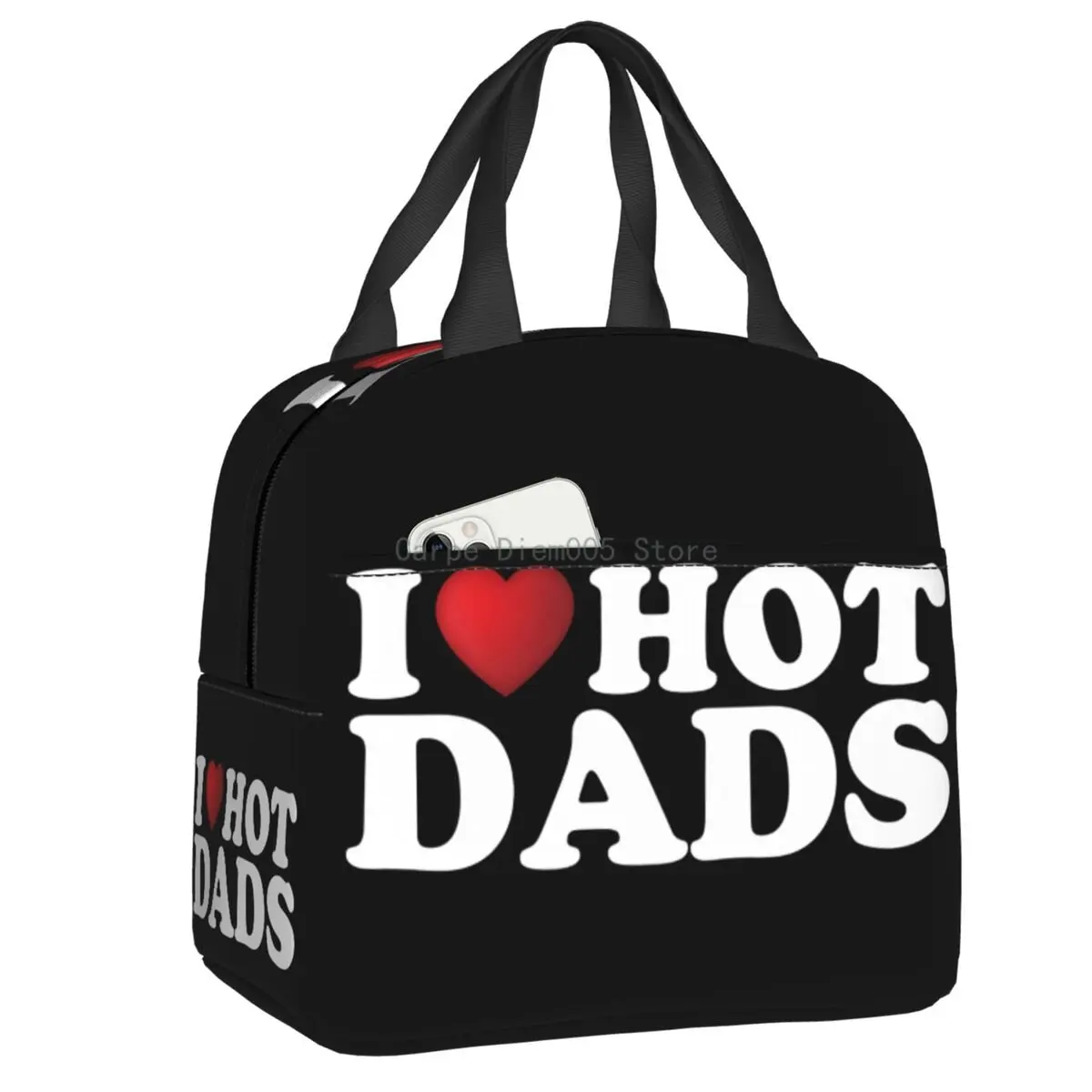 

I Love Hot Dads Ланч-бокс для мам термо-охладитель пищевая изолированная сумка для ланча для женщин школьная работа для пикника портативные сумки-тоут