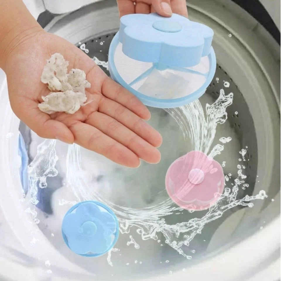 

Washing Machine Hair Filter Floating Pet Fur Lint Hair Removal Catcher Reusable Mesh Dirty Collection Pouch Cleaning Balls