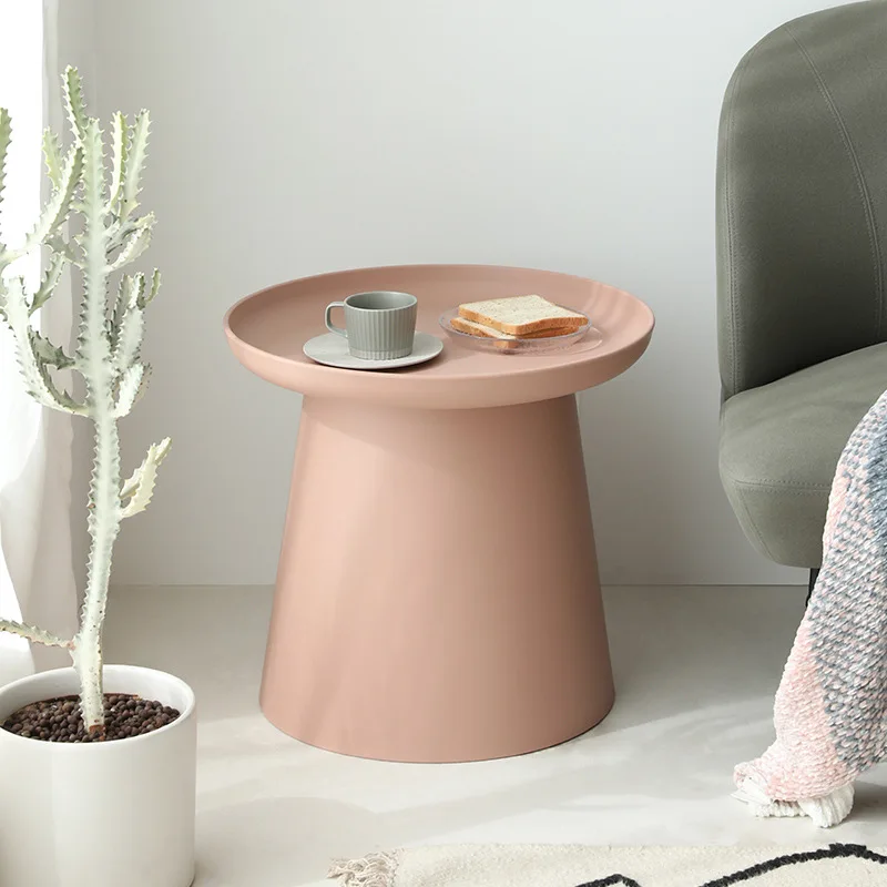 

Nordic Round Side Table Plastic Living Room Household Small Apartment Round Table Simple Sofa Simple Coffee Nordic Furniture