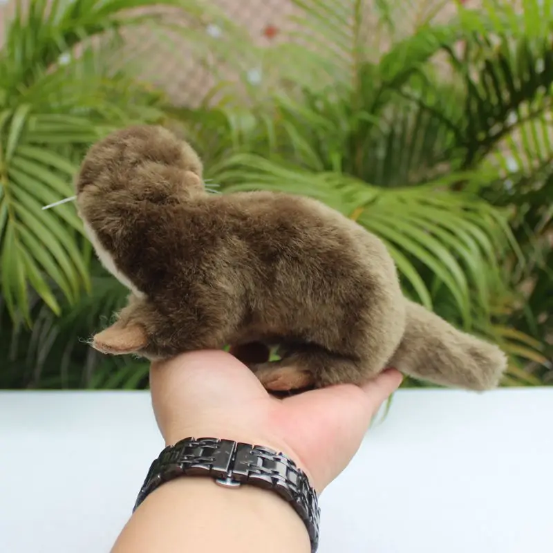 Реалистичная Коричневая Выдра Мягкая Наполненная Дикая Плюшевая Игрушка Эмуляционная Кукла Kid Девочка Мальчик День Рождения Рождественский Подарок 1шт.