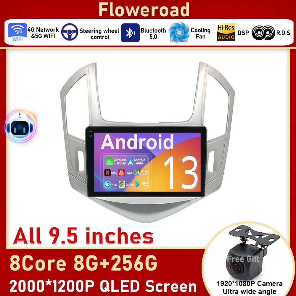 

2K Carplay For Chevrolet Cruze J300 J308 2012 Car Radio Multimedia Video Player Navigation GPS Android No 2din 2 din Rear Camera