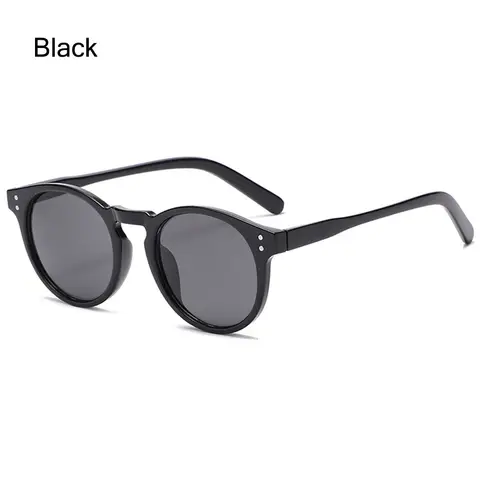 Очки солнцезащитные поляризационные для мужчин и женщин UV-400, Модные Винтажные брендовые дизайнерские солнечные очки с круглыми линзами в оправе из поликарбоната для вождения