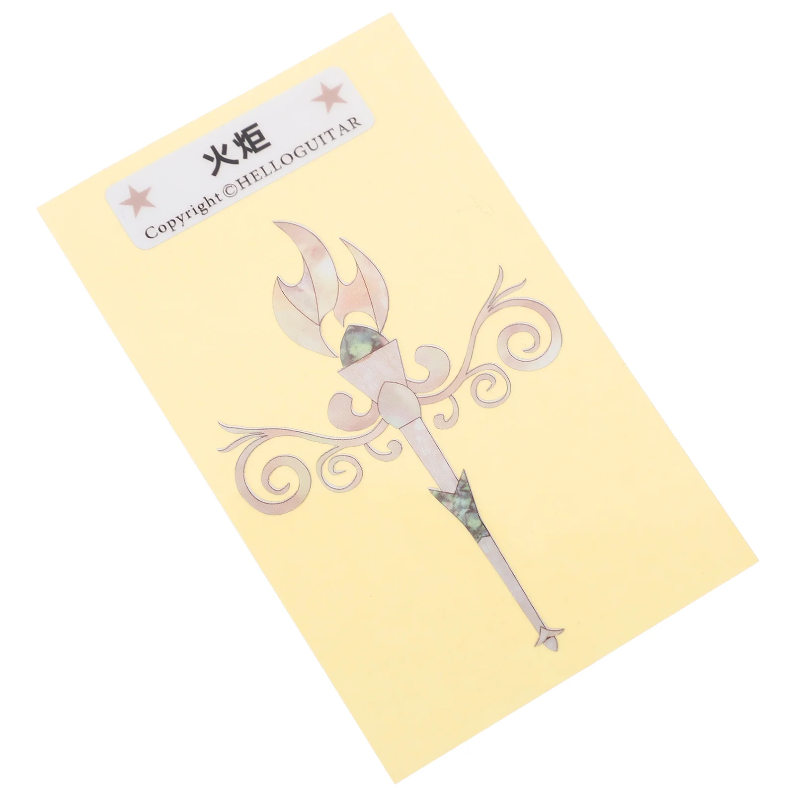 

Accesorios Para Guitarra Flower Stickers Headstock Decal Inlay Pvc Decals Acoustic