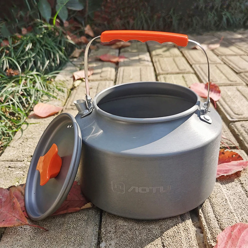 

2L Outdoor Aluminum Alloy Water Kettle Camping Portable Picnic Teapot Travel Hiking Cooking Kitchenware Coffee Pot