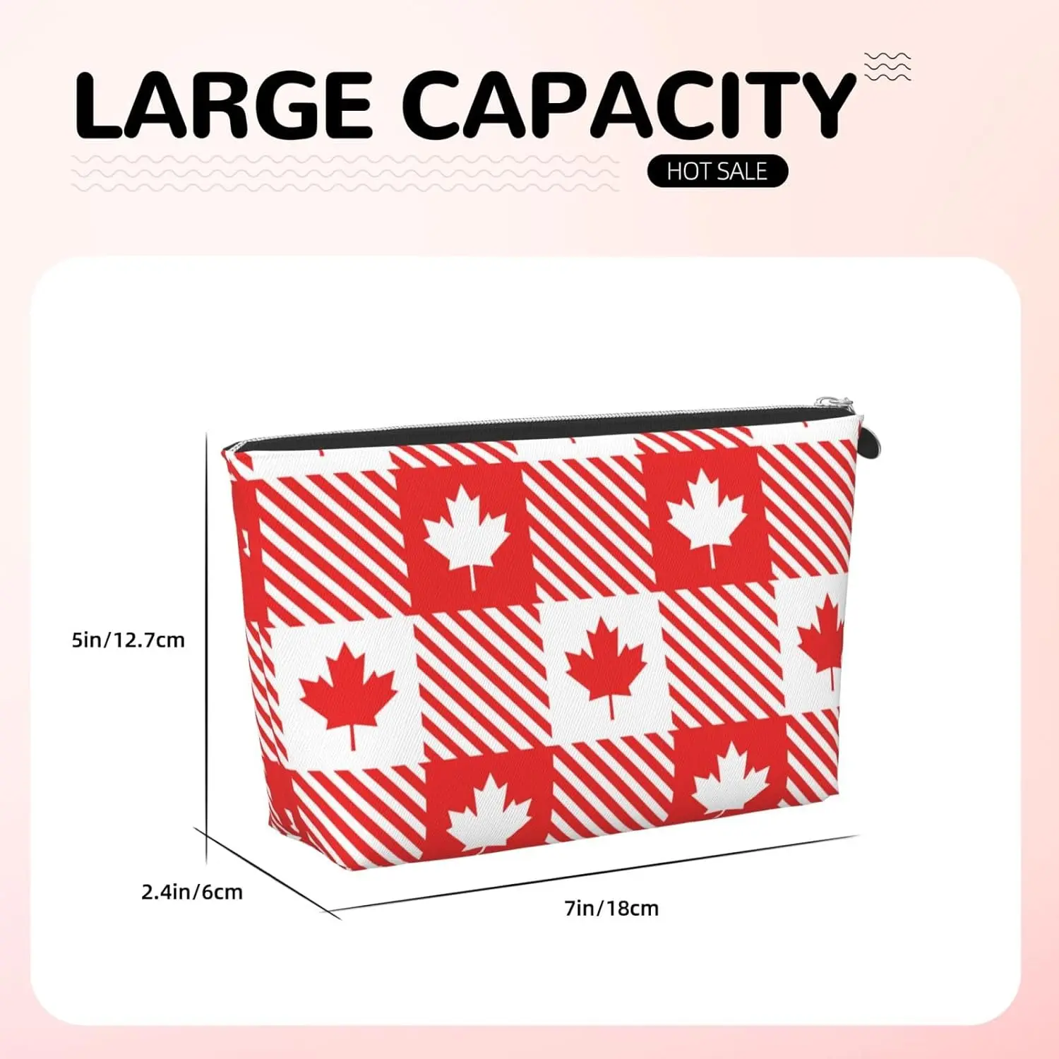 Maple Leaves1 Косметичка Женский дорожный размер Туалетные принадлежности Кожаная