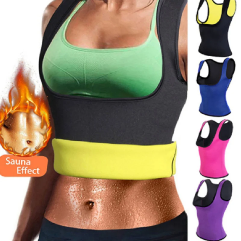 

Women Waist Trainer Slimming Body Shapers Sauna Waist Corset Reducing Shapewear Lady Fat Burning Vest Sweat Tank Top Weight Loss