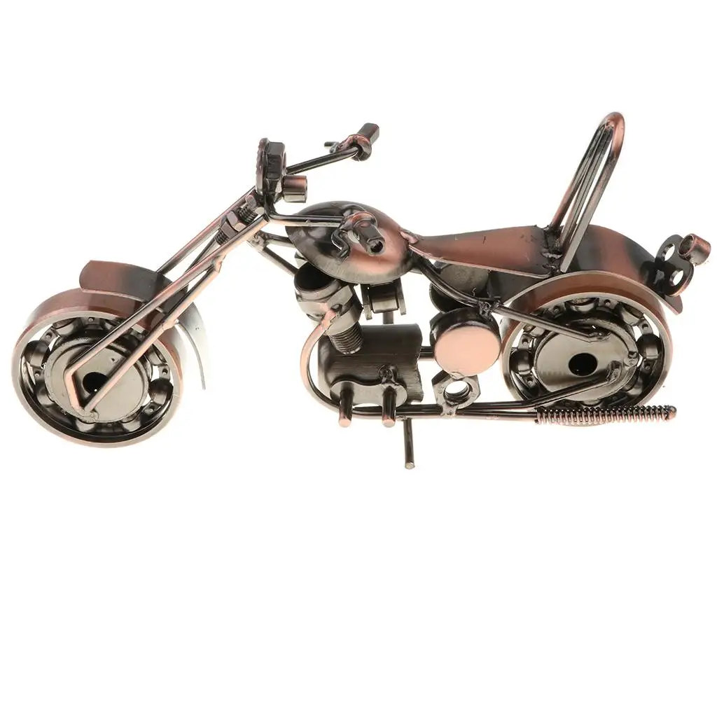 

Vintage Metal Motorcycle Sculpture Motorbike Model Craft Craft Home Office